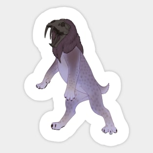 Smilodon Skull - Ghost Sticker